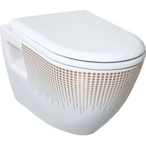 WC-istuin Creavit TP 325 T0, seinämalli, valkoinen kuvioitu, soft-close kansi