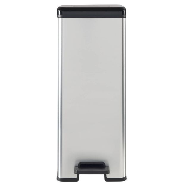 Roska-astia Curver Slim Bin polkimella 40L, 250x393x607mm, hopea/musta