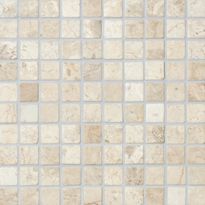 Marmorimosaiikki Qualitystone Square White, verkolla, 30 x 30 mm