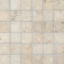 Marmorimosaiikki Qualitystone Square White, verkolla, 50 x 50 mm, Verkkokaupan poistotuote