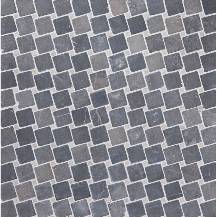 Marmorimosaiikki Qualitystone Diagonal Gray-White, verkolla, 50x50/10x10 mm
