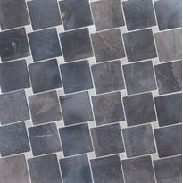 Marmorimosaiikki Qualitystone Diagonal Gray-White, verkolla, 100x100/20x20 mm