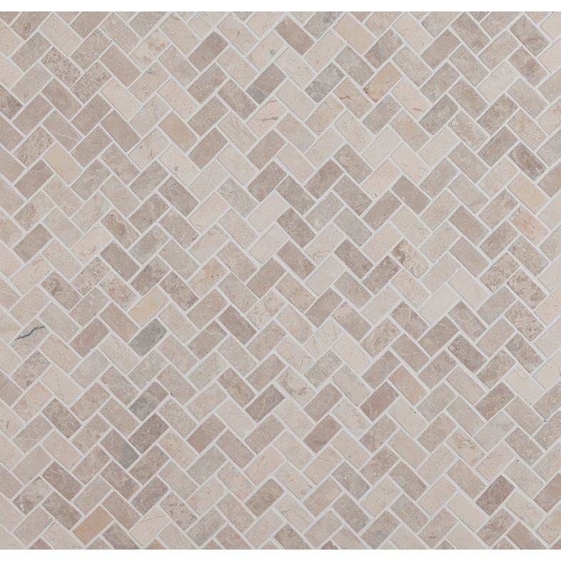 Mosaiikkilaatta Qualitystone Herringbone White Mini, 20x40mm