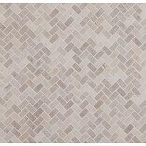 Mosaiikkilaatta Qualitystone Herringbone White Mini, 20x40mm