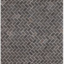 Mosaiikkilaatta Qualitystone Herringbone Grey Mini, 20x40mm