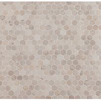 Mosaiikkilaatta Qualitystone Hexagon Mini White, 30x30mm