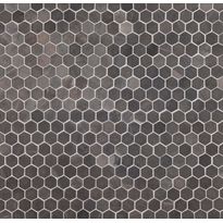Mosaiikkilaatta Qualitystone Hexagon Mini Grey, 30x30mm
