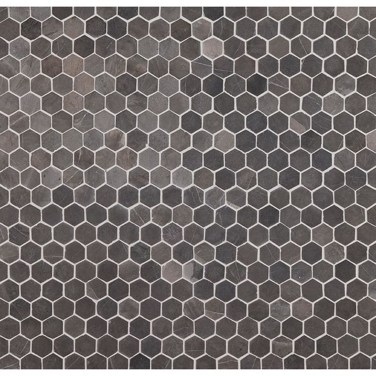 Mosaiikkilaatta Qualitystone Hexagon Mini Grey, 30x30mm