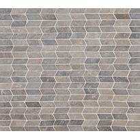 Mosaiikkilaatta Qualitystone Shevron Mini Light Grey, 25x60mm