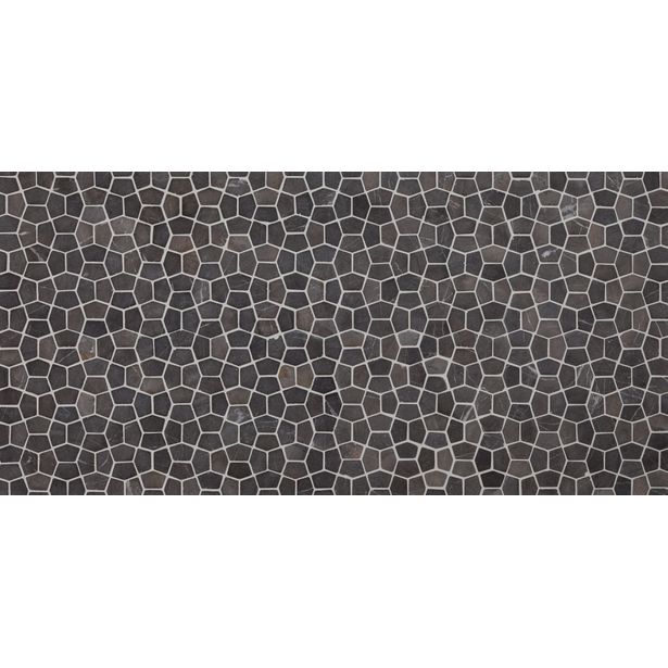 Mosaiikkilaatta Qualitystone Pentagon Mini Grey, 30x50mm