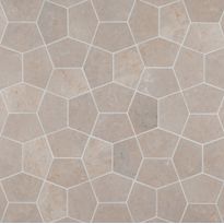 Luonnonkivilaatta Qualitystone Pentagon White, 150x100mm