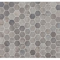 Mosaiikkilaatta Qualitystone Hexagon Light Grey, 60x60mm