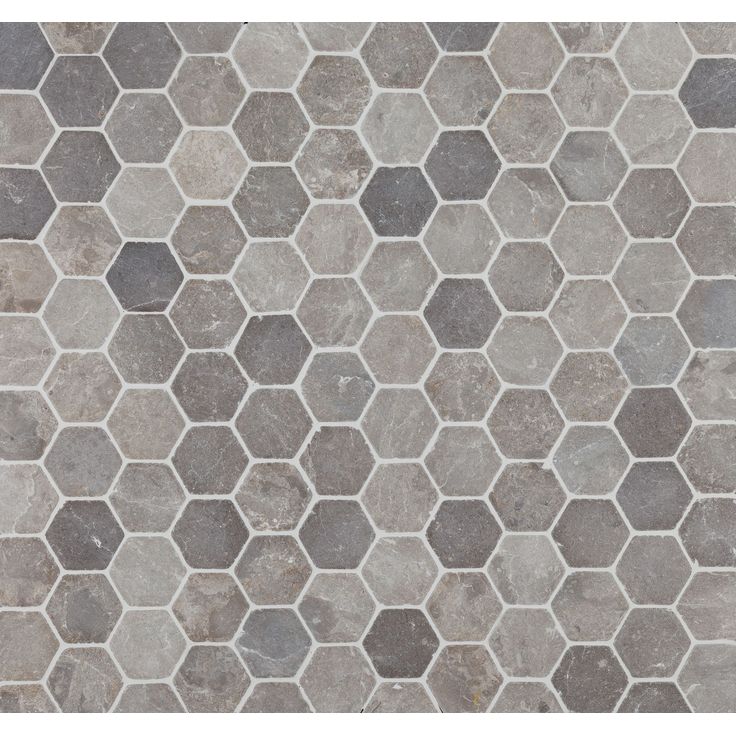 Mosaiikkilaatta Qualitystone Hexagon Light Grey, 60x60mm
