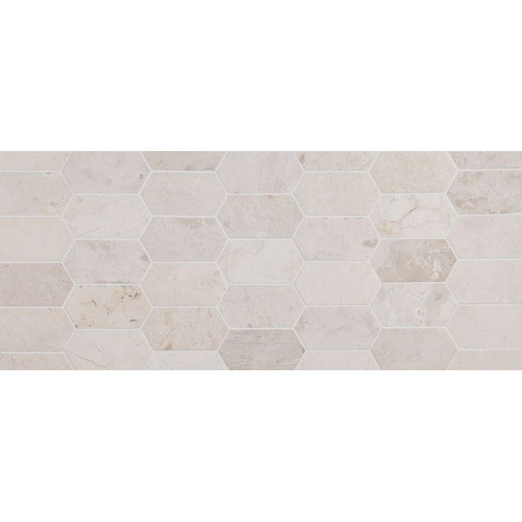 Luonnonkivilaatta Qualitystone Picket White Marble, 100x200mm
