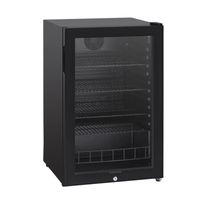 Jääkaappi lasiovella Scandomestic DC126BB, 54cm, musta
