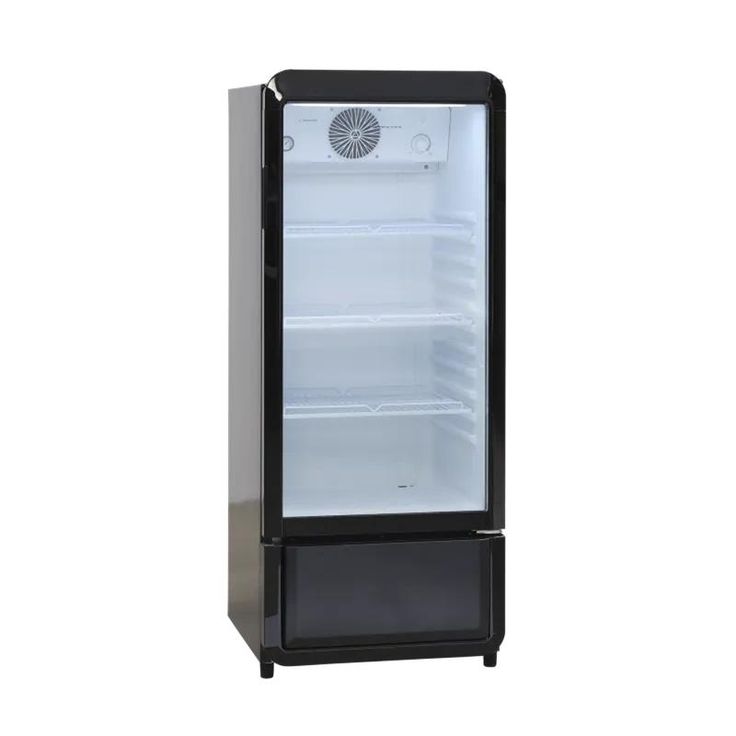 Jääkaappi lasiovella Scandomestic DC200BD, 54cm, musta