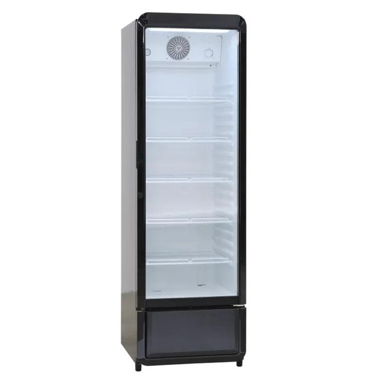 Jääkaappi lasiovella Scandomestic DC280BD, 54cm, musta