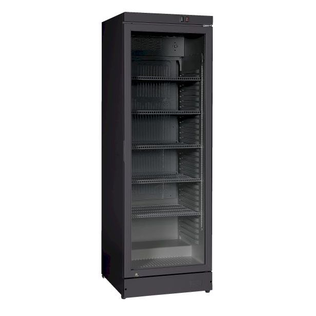 Jääkaappi Showcase Scandomestic DC389WD, 60cm, lasiovella, musta