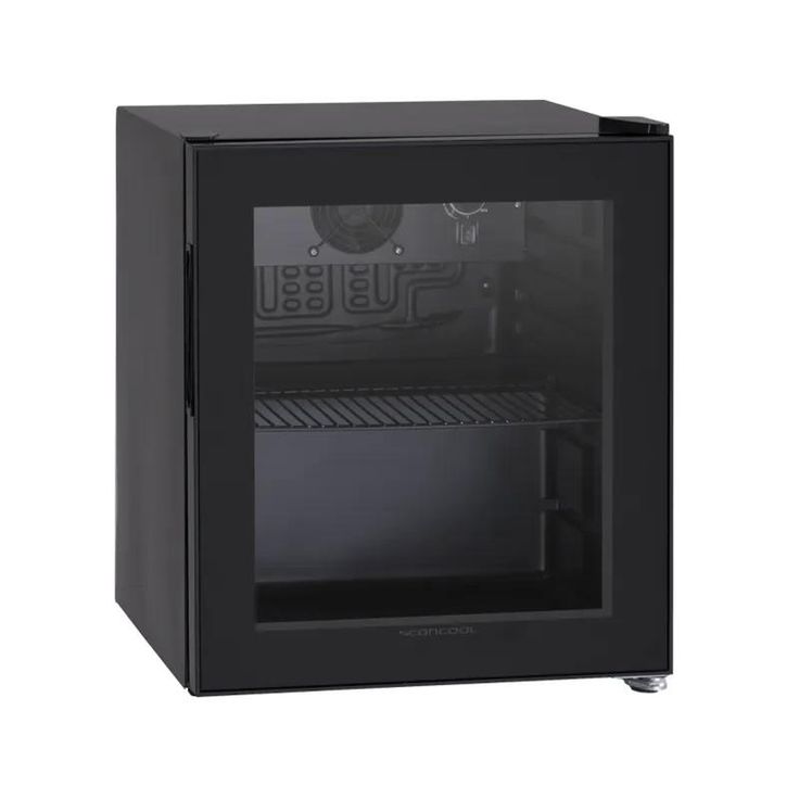 Jääkaappi lasiovella Scandomestic DC48BB, 43cm, musta