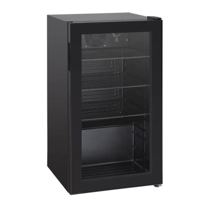 Jääkaappi lasiovella Scandomestic DC98BB, 47cm, musta