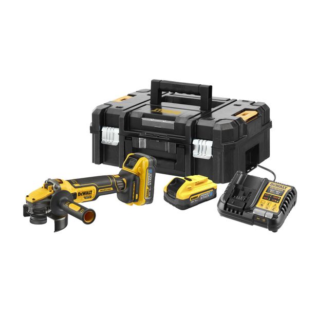 Akkukulmahiomakone DeWalt XR Flexvolt Advantage DCG409H2T-QW, Ø125mm, 18V, 2x5.0Ah akuilla + TSTAK