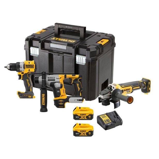 Akkutyökalusarja DeWalt XR DCK355P2T-QW, 3 työkalua, 18V, 2x5.0Ah akuilla + TSTAK