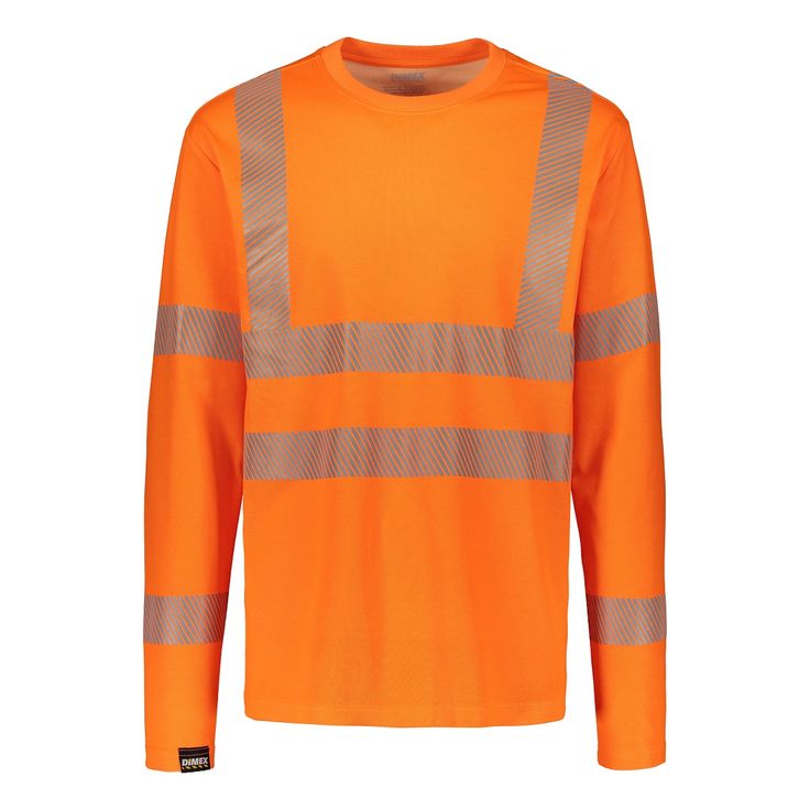 Paita Dimex 4295+, huomioväri, pitkähihainen, oranssi