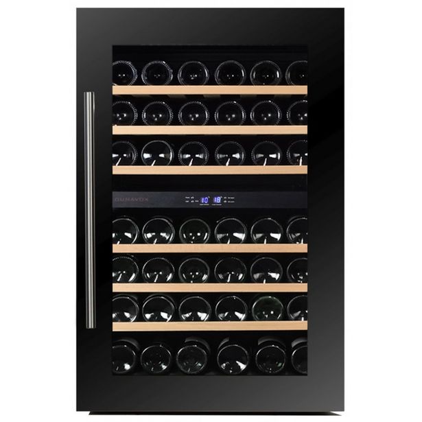 Kahden lämpötilan viinikaappi Dunavox DAB-42.117DB, 59x88.5cm, musta, integroitava