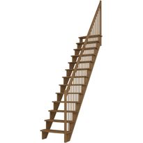 Portaat Dolle Lyon, suora, puinen porraskaide oikealla, eri kokoja
