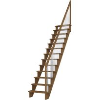 Portaat Dolle Lyon, suora, metallinen porraskaide oikealla, eri kokoja