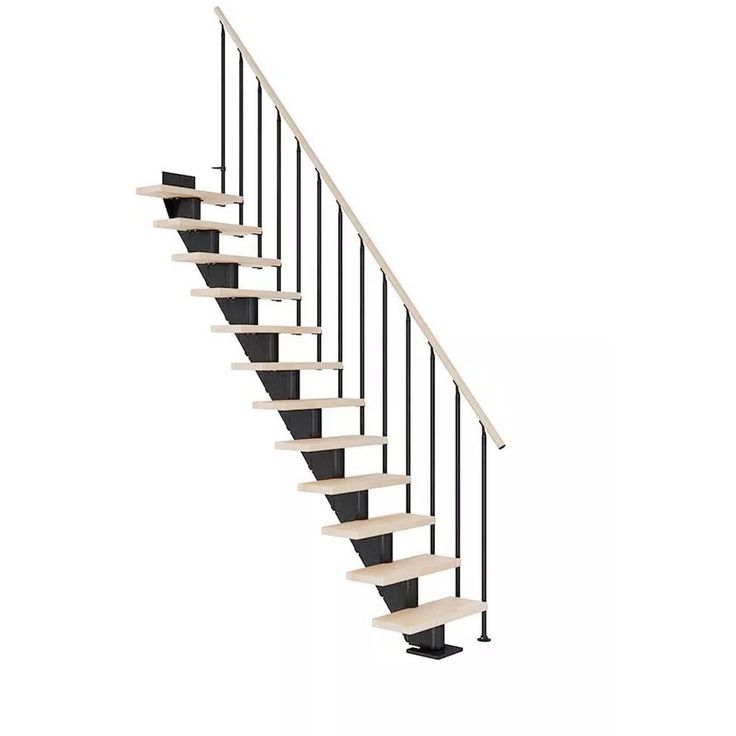 Portaat Dolle Frankfurt Classic II, suora, öljytty pyökki, musta, eri kokoja
