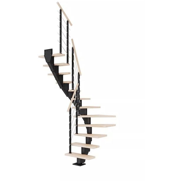 Portaat Dolle Frankfurt Design, U-malli, öljytty pyökki, musta, eri kokoja
