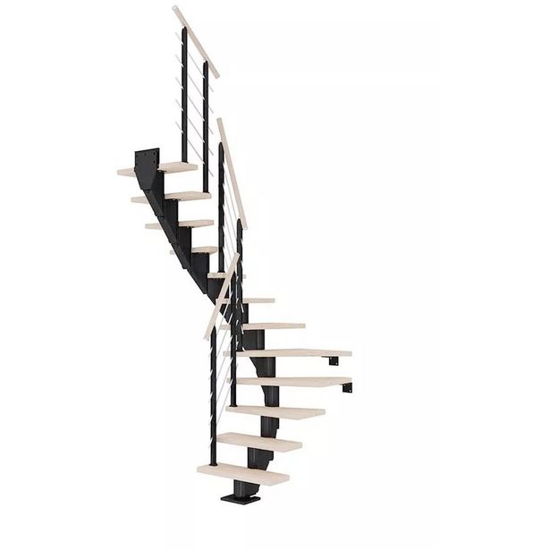 Portaat Dolle Frankfurt Design, U-malli, valkoöljytty tammi, musta, eri kokoja
