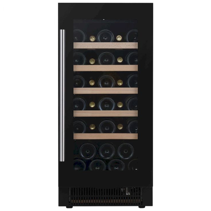 Viinikaappi Dunavox DAUF32.83B, 38cm, 1 lämpötila-alue, vapaasti seisova, musta