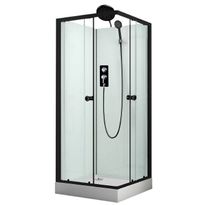 Suihkukaappi Harma Solid, 900x900mm, musta, kirkas lasi