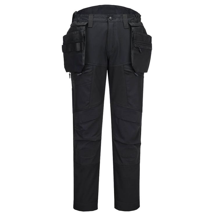 Softshell-riipputaskuhousut Portwest DX450, polvisuojataskuin