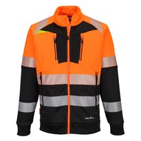 Collegepusero Portwest DX490 Hi-Vis Funnel Neck lk 1 vetoketjulla