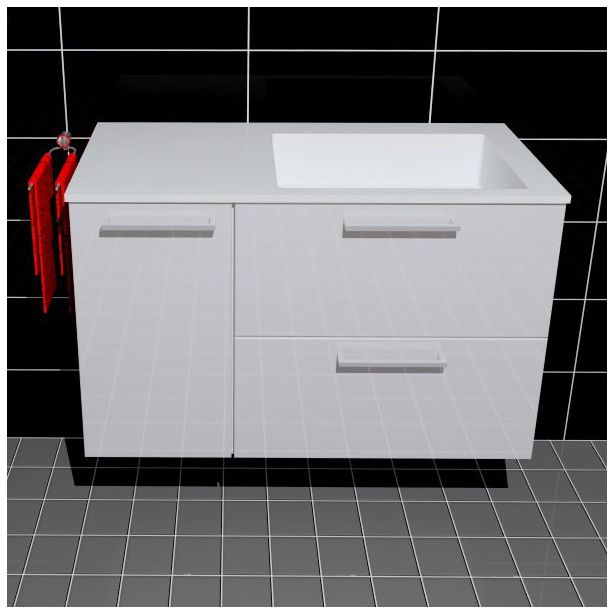 Allaskaappi ja pesuallas Easy Bath Tango 90 OVI+TEN2, oikea