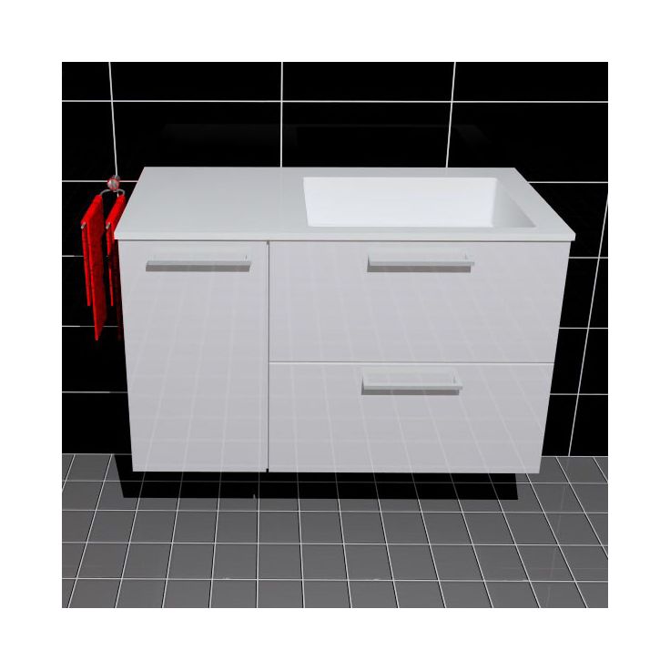 Allaskaappi ja pesuallas Easy Bath Tango 90 OVI+TEN2, oikea