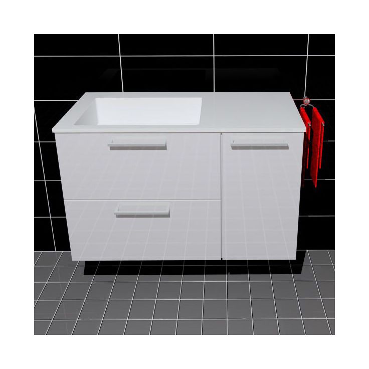 Allaskaappi ja pesuallas Easy Bath Tango 90 OVI+TEN2, vasen