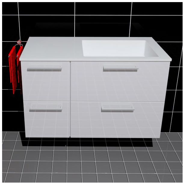 Allaskaappi ja pesuallas Easy Bath Tango 90 TEN4, oikea