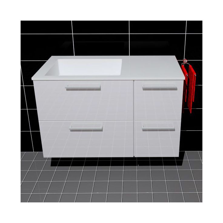 Allaskaappi ja pesuallas Easy Bath Tango 90 TEN4, vasen