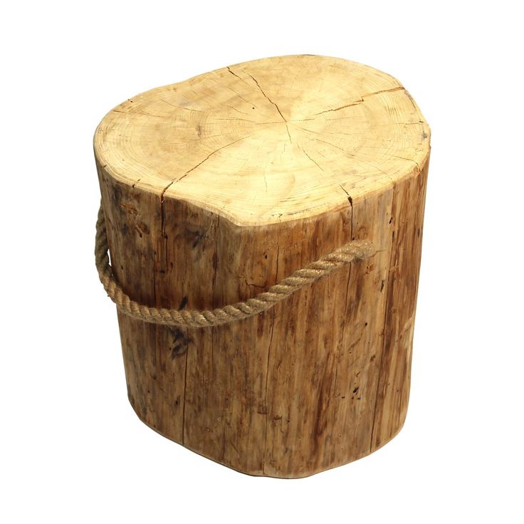 Pöytä EcoFurn Pölkky, Ø35-42x45cm, käsittelemätön