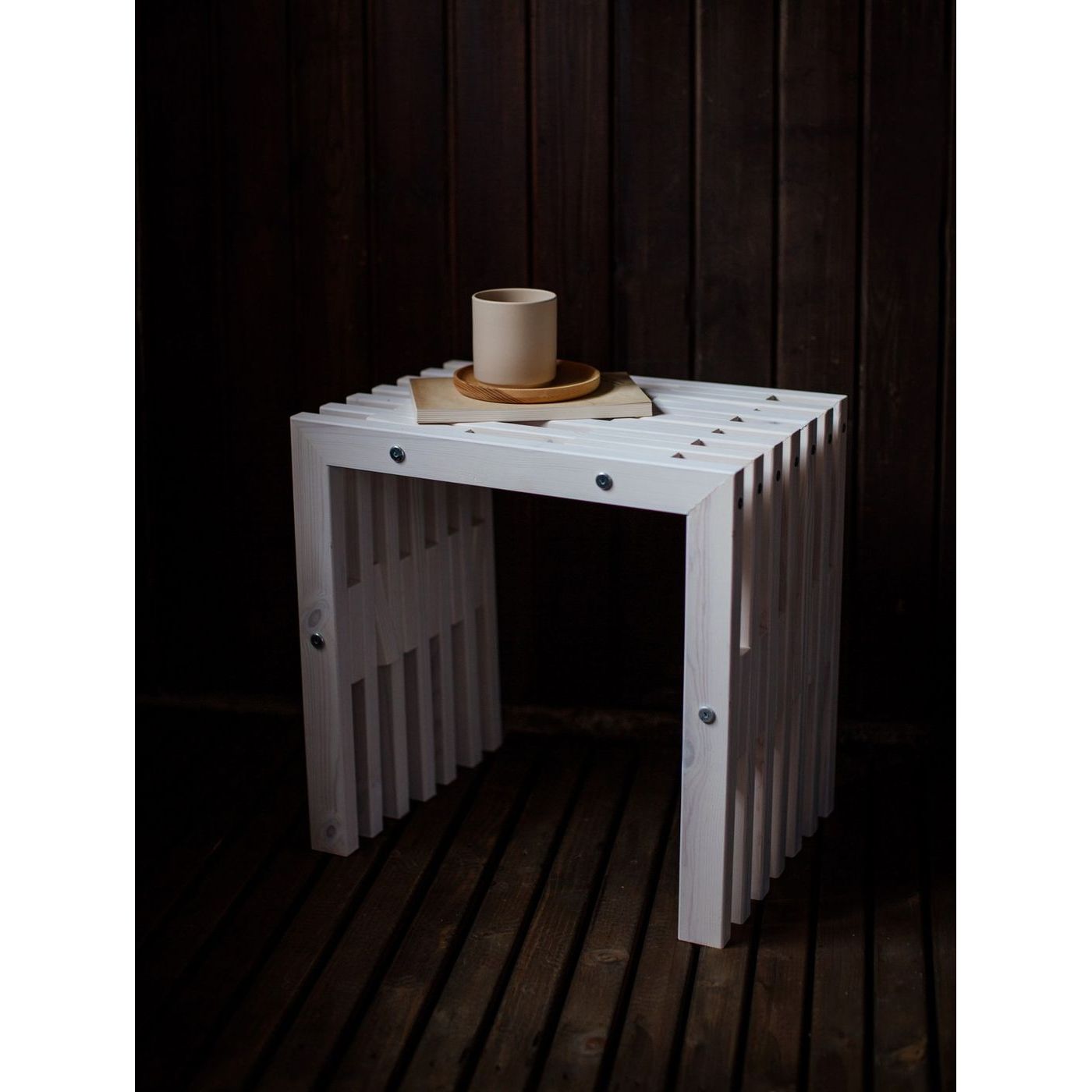 Penkki EcoFurn D 45cm mänty kuultovalkoinen