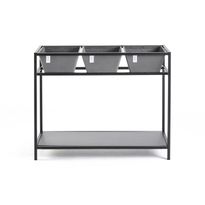 Yrttipöytä Ecopots Berliini 36x101x80cm harmaa/tummanharmaa