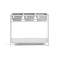 Yrttipöytä Ecopots Berliini 36x101x80cm valkoinen/valkoharmaa