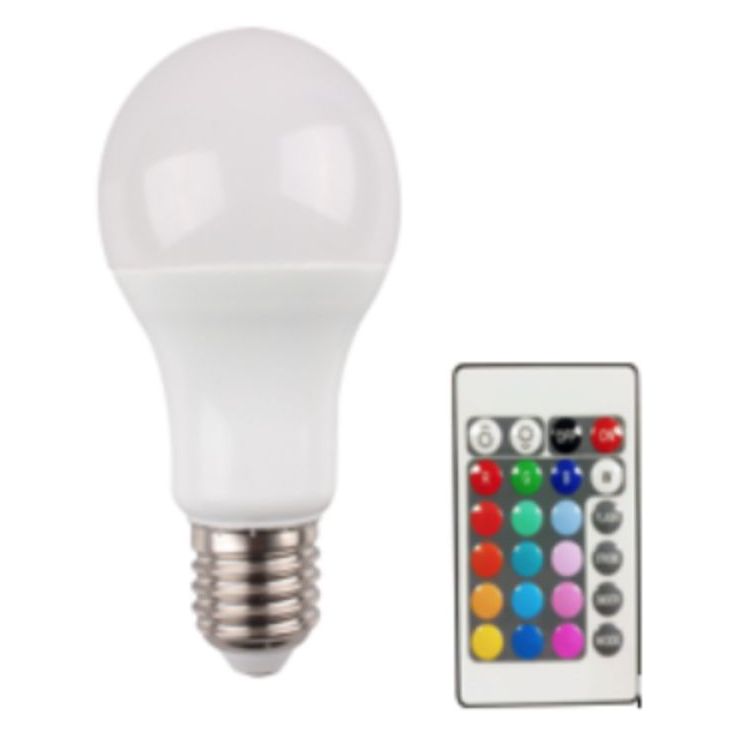 LED-vakiokupulamppu LED Energie, 9W, 806lm, RGB + white + kaukosäädin, 60x114mm