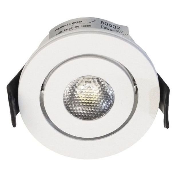 LED-alasvalo FTLIGHT Moodspot, 3W, IP44, 3000K, himmennettävä, valkoinen