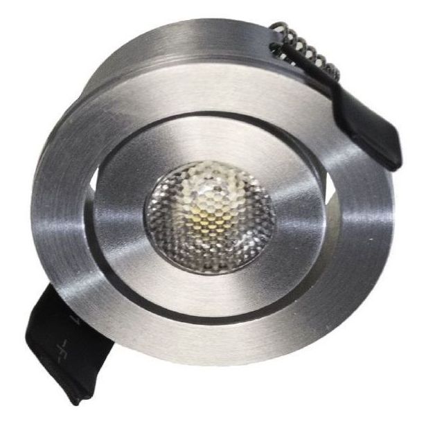 LED-alasvalo FTLIGHT Moodspot, 3W, IP44, 4000K, himmennettävä, hopea