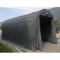 Pressutalli Prohall XXL 4,5x9m oviaukko 4.3x2.88m 500g/m2 harmaa